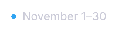 November 1-30